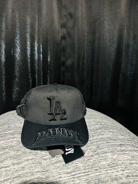 Black LA Embroidered Baseball Cap